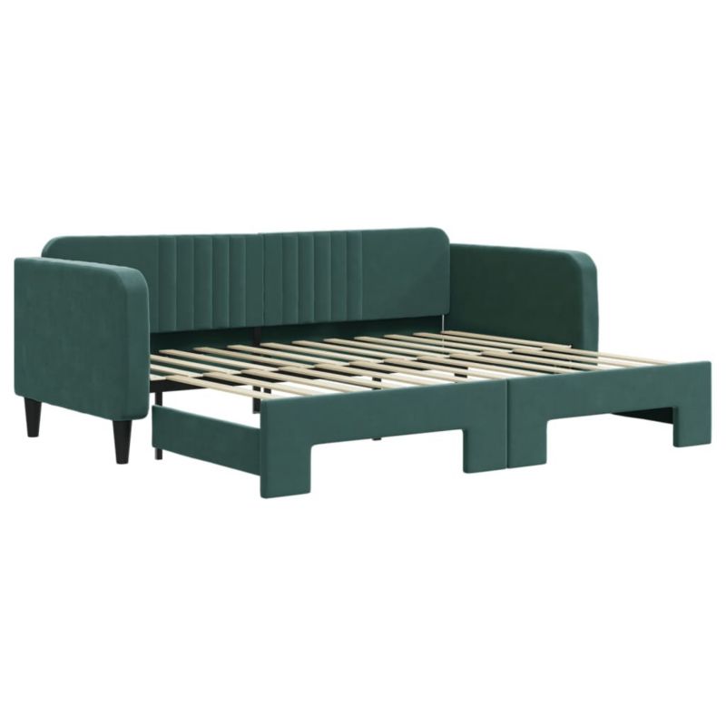 Łóżko dzienne WaszeMeble 90x200 cm rozsuwane zielone WM-3197065 1 szt.