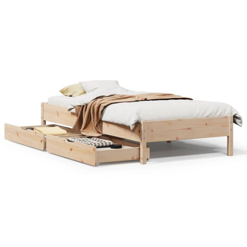 Łóżko drewniane WaszeMeble 75x190 cm brązowe WM-3301734 1 szt.