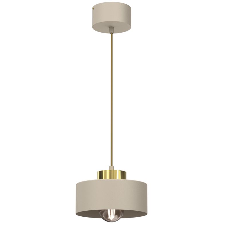 Lampa wisząca Luminex Marti 1 x E27 beżowo złota