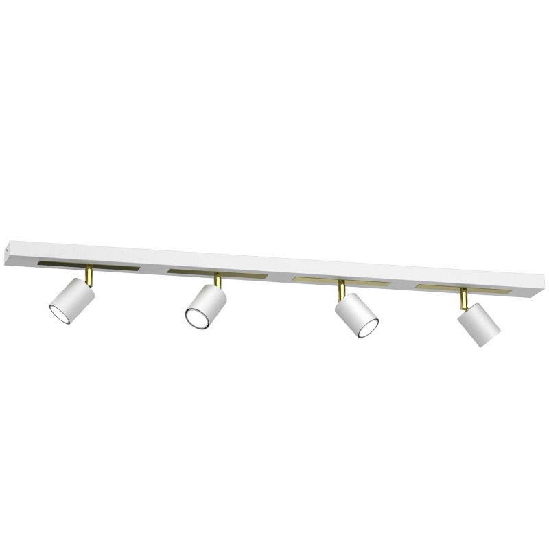 Lampa sufitowa Luminex Rodez biały mat-złoty połysk Listwa z lampami 4 x GU10 x 8W wym: 15 x 110 x 8 cm - 1 szt.