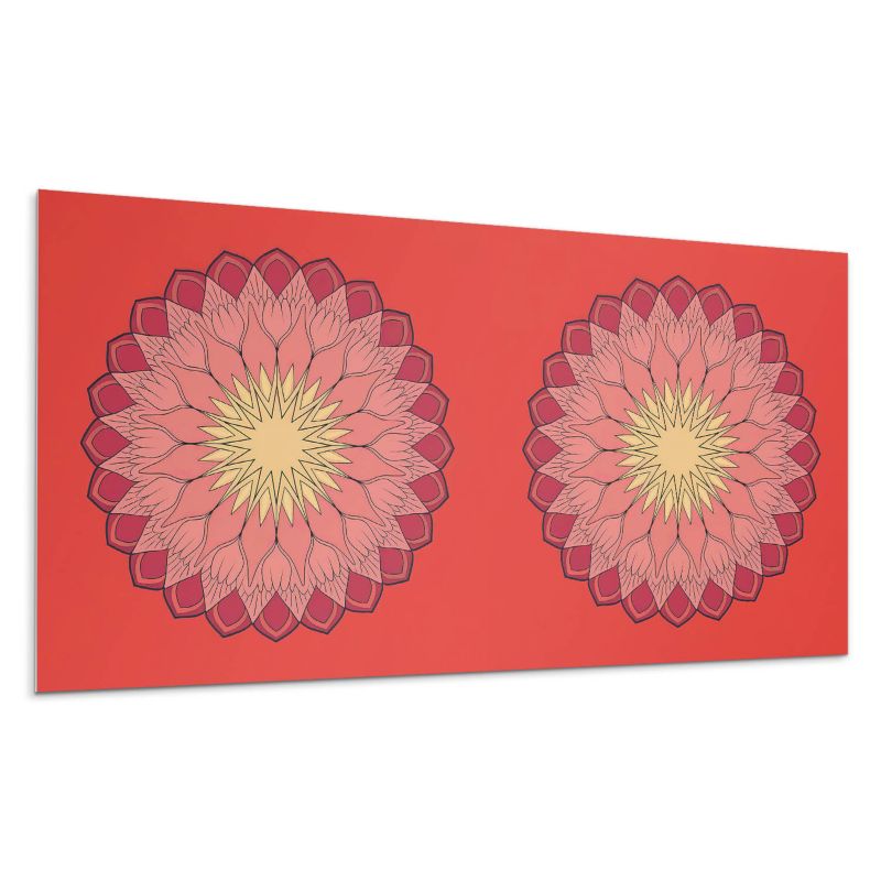 Panel samoprzylepny Wallfluent 100x50 cm Mandala z kwiatowym motywem 1 szt.