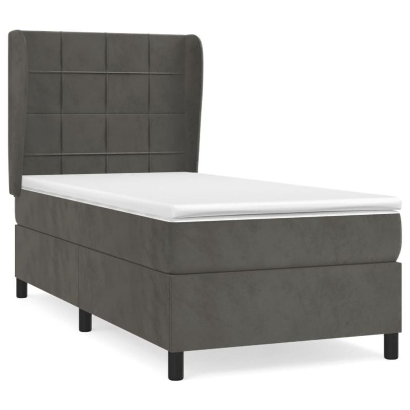 Łóżko kontynentalne WaszeMeble 90x190 cm ciemnoszary WM-3129184 1 szt.