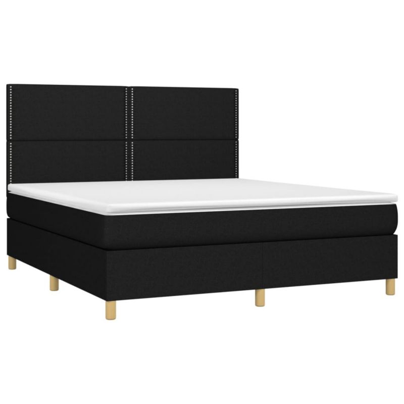Łóżko kontynentalne WaszeMeble 180x200 cm czarne WM-3135375 1 szt.