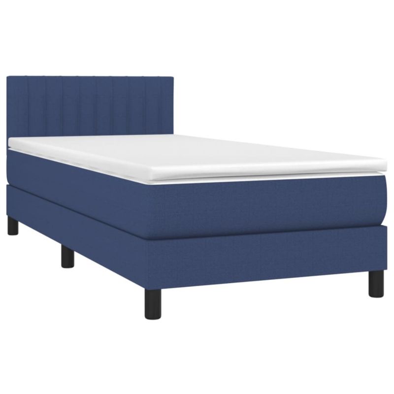Łóżko kontynentalne WaszeMeble 90x200 cm niebieskie WM-3133291 1 szt.