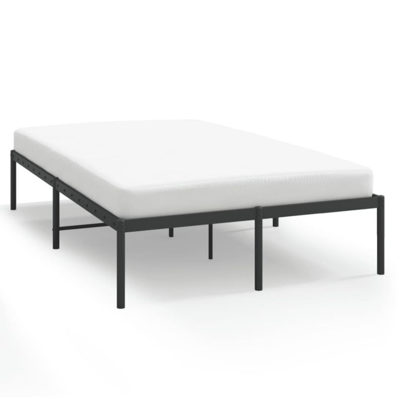 Łóżko metalowe WaszeMeble 120x200 cm z wezgłowiem czarne 1 szt.