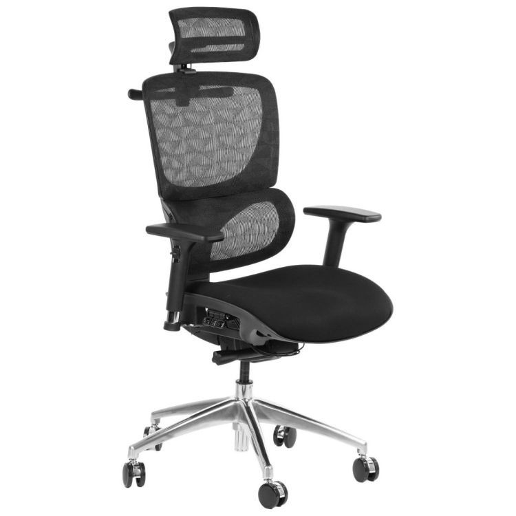 Fotel Stema biurowy ERGONEW S1A czarny tkanina 1 szt.
