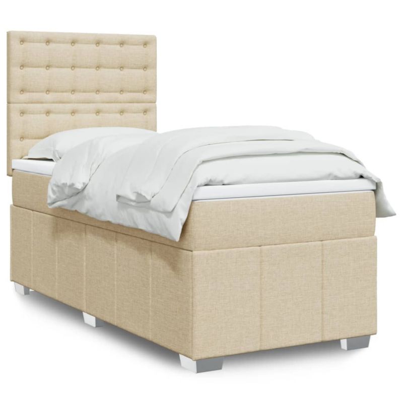 Łóżko kontynentalne WaszeMeble 80x200 cm kremowe WM-3293814 1 szt.