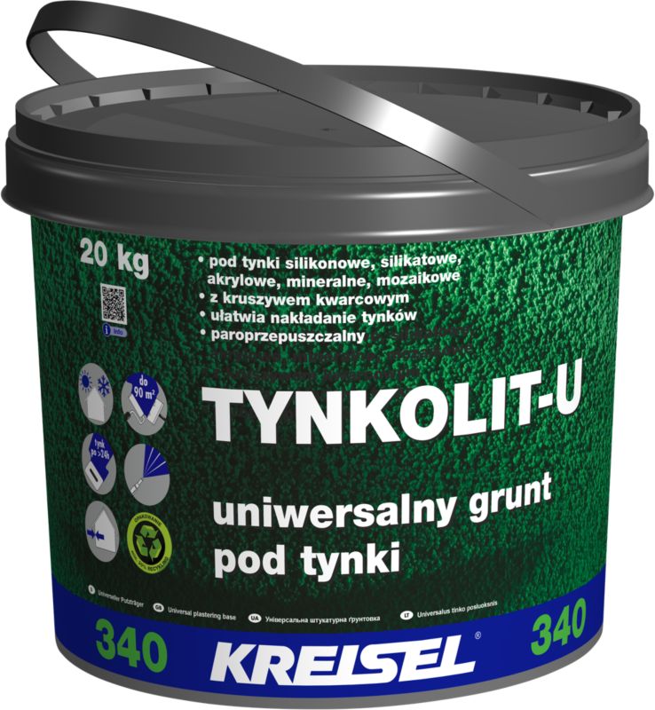 Grunt pod tynki Kreisel Tynkolit-U 340 biały 20 kg
