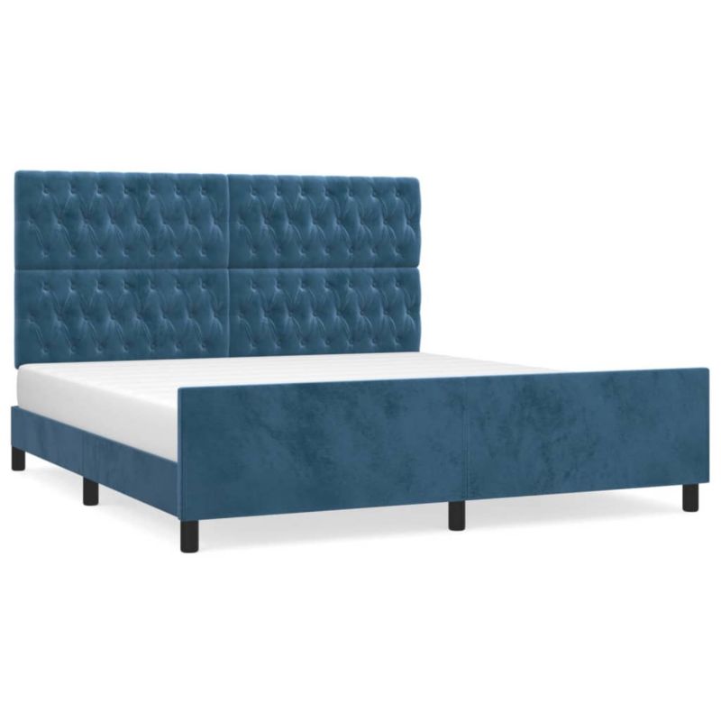 Łóżko tapicerowane WaszeMeble 180x200 cm ciemnoniebieska WM-3125956 1 szt.