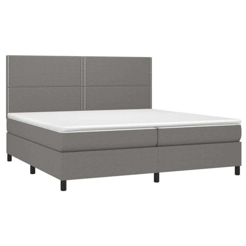 Łóżko kontynentalne WaszeMeble 200x200 cm ciemnoszara WM-3134822 1 szt.
