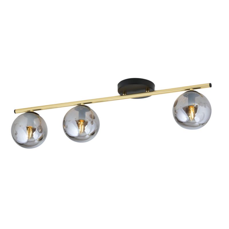 Lampa sufitowa wisząca Emibig Monza złoto-grafitowa wym: 20 x 80 cm 3xE14 x 10W metal 1 szt.