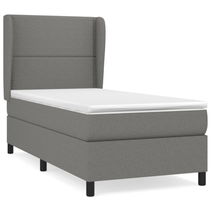 Łóżko kontynentalne WaszeMeble 90x200 cm ciemnoszara WM-3127854 1 szt.