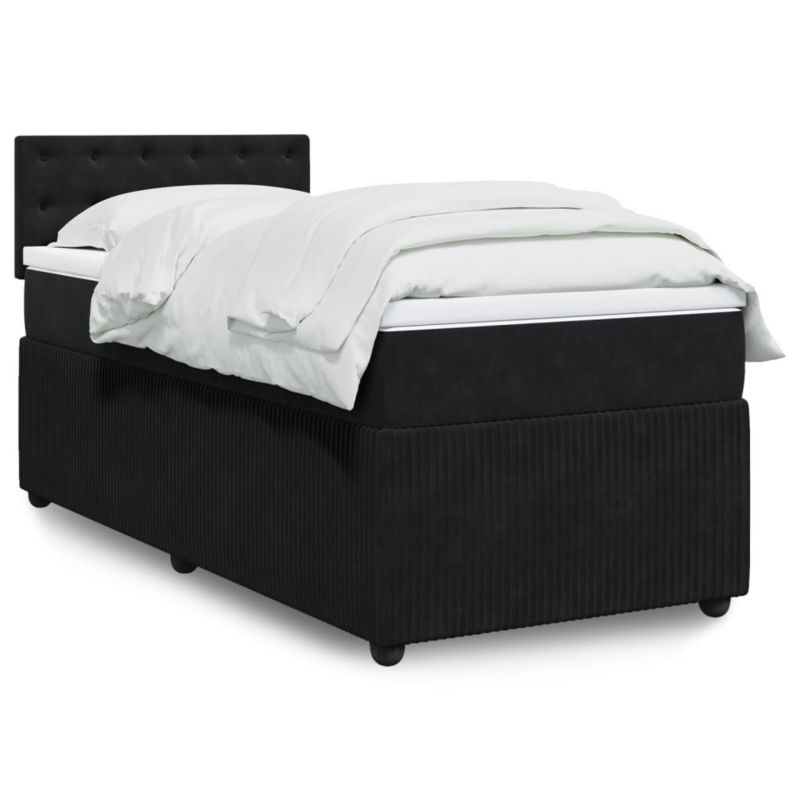 Łóżko kontynentalne WaszeMeble 90x190 cm czarne WM-3287616 1 szt.