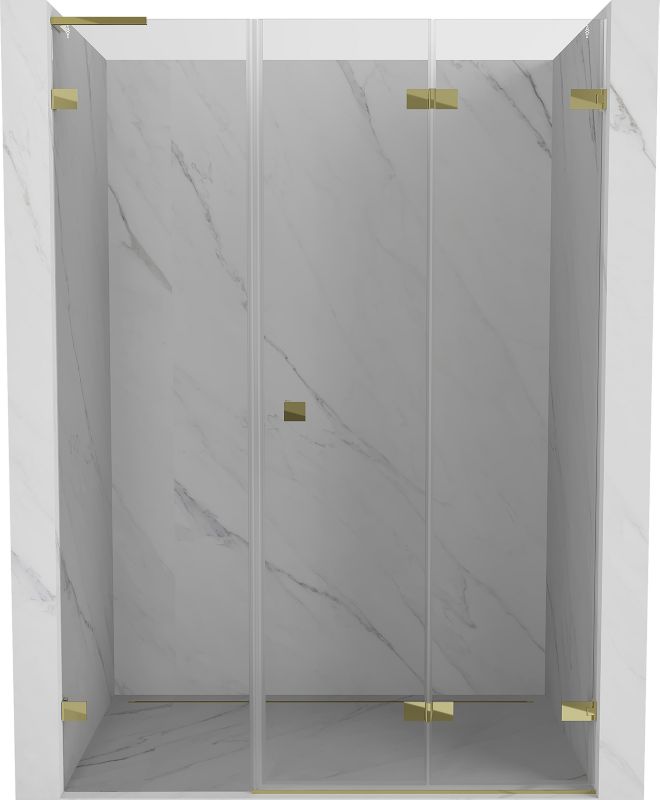 Drzwi prysznicowe składane Mexen Lunar-F L złote 150x200 cm 836SL-150-050-50-00-P 1 szt.