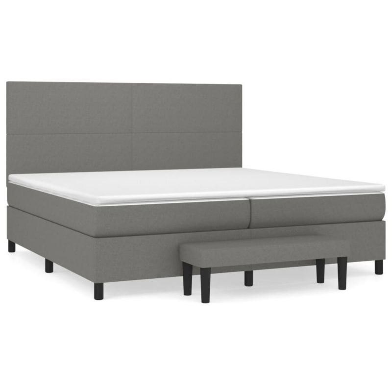 Łóżko kontynentalne WaszeMeble 200x200 cm ciemnoszara WM-3136462 1 szt.