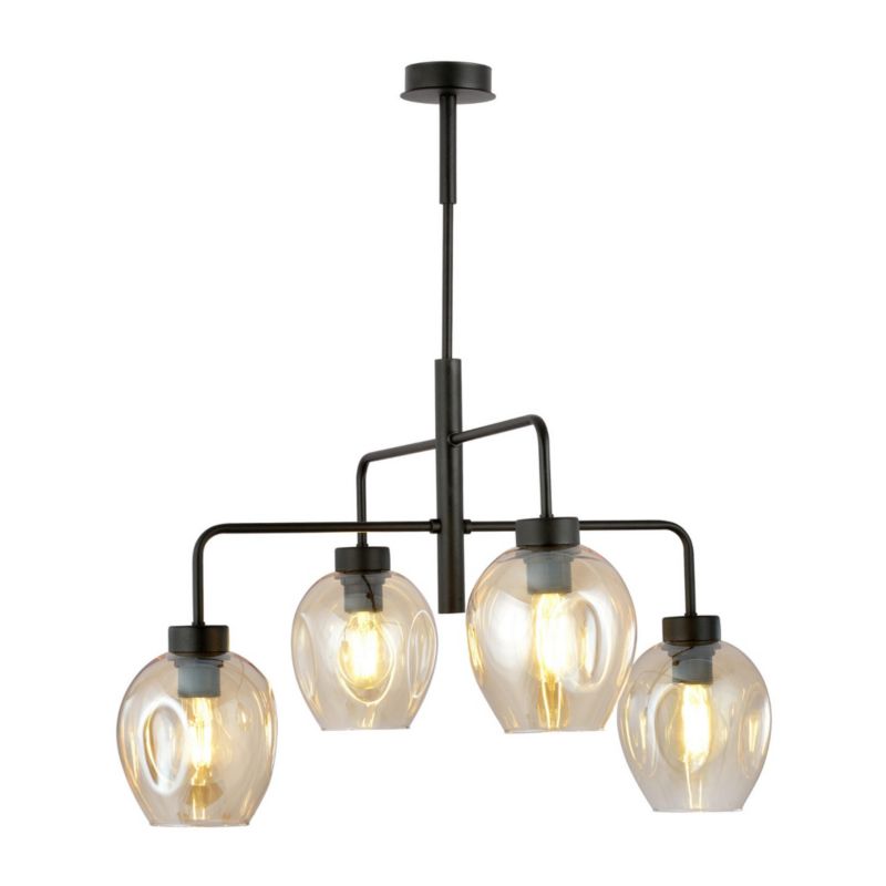 Żyrandol Emibig Lukka czarno-złoty wym: 75 x 63 cm 4xE27 x 15W 1 szt.