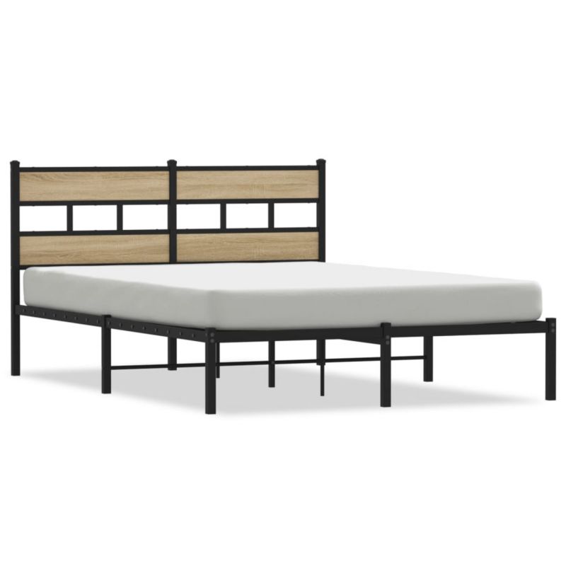 Łóżko metalowe WaszeMeble 140x200 cm dąb sonoma WM-4017103 1 szt.