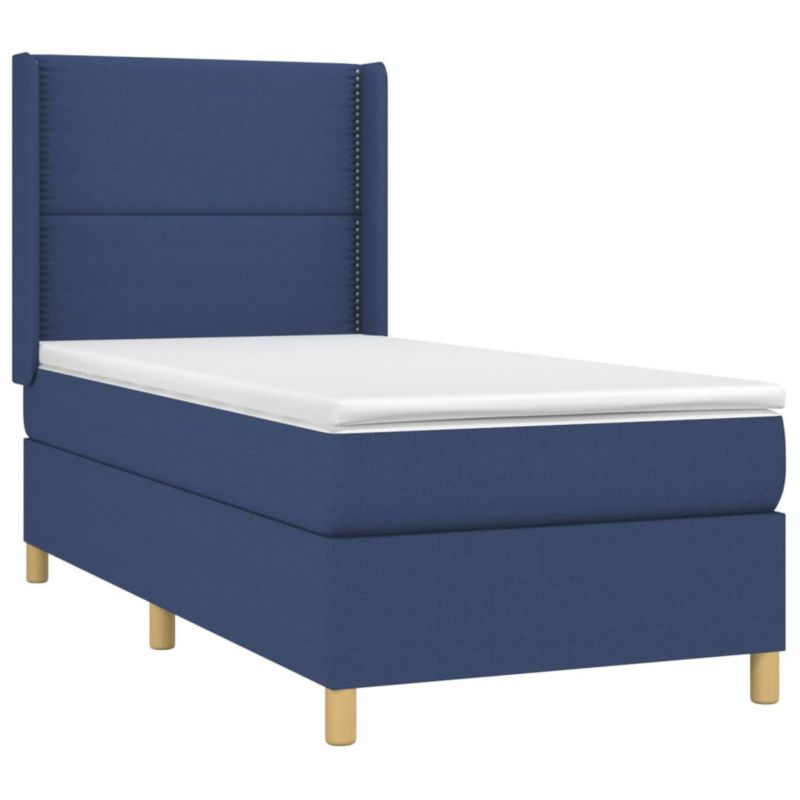 Łóżko kontynentalne WaszeMeble 100x200 cm niebieskie WM-3138779 1 szt.