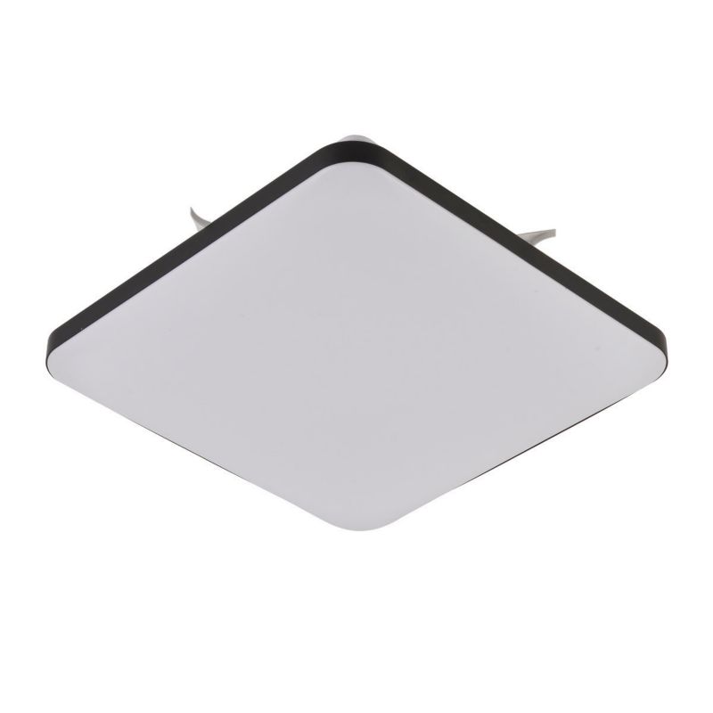 Plafon sufitowy Light Prestige czarno-biały LED 24W 4000K kwadratowy IP20 wym: 6,5 x 38 x 38 cm metal - 1 szt.