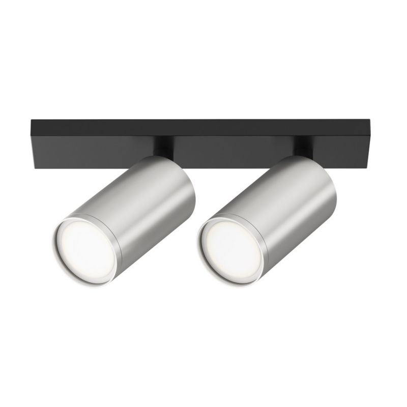 Lampa sufitowa Maytoni Focus S czarno-srebrna wym: 12 x 6 x 34,4 cm 2xGU10 x 10W 1 szt.