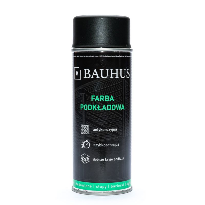 Farba w sprayu Bauhus Podkładowa Czarna 1 szt.