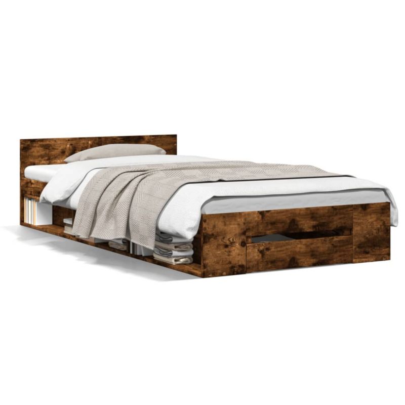 Łóżko drewniane WaszeMeble 75x190 cm brązowe WM-3280808 1 szt.