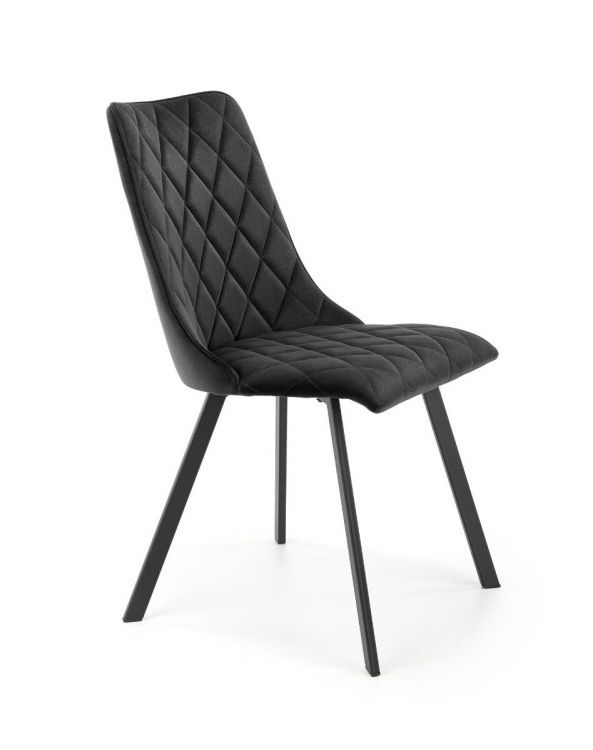 Krzesło Halmar tapicerowane K450 VELVET czarne 1 szt