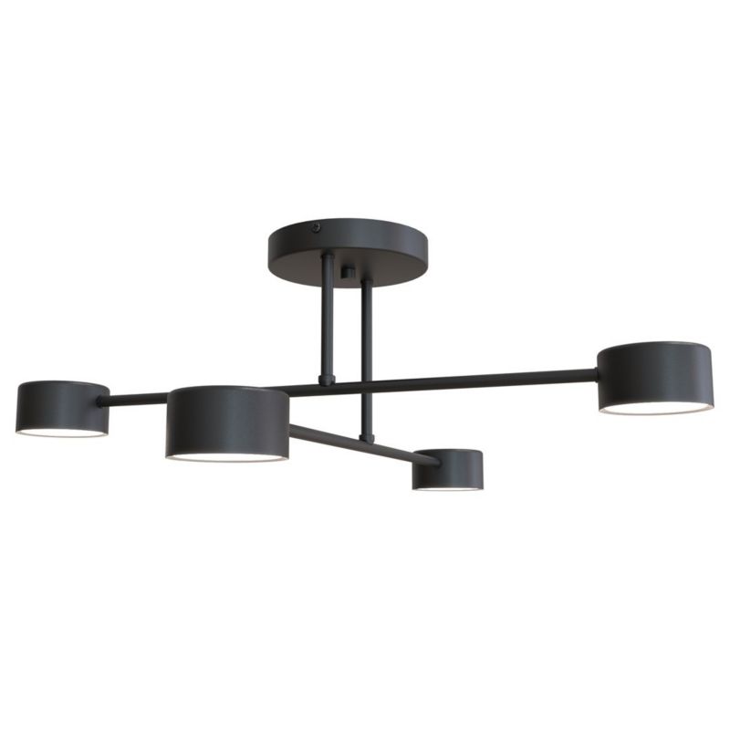 Lampa sufitowa Emibig Halo czarna nowoczesna 4xGX53 x 8W 1 szt.