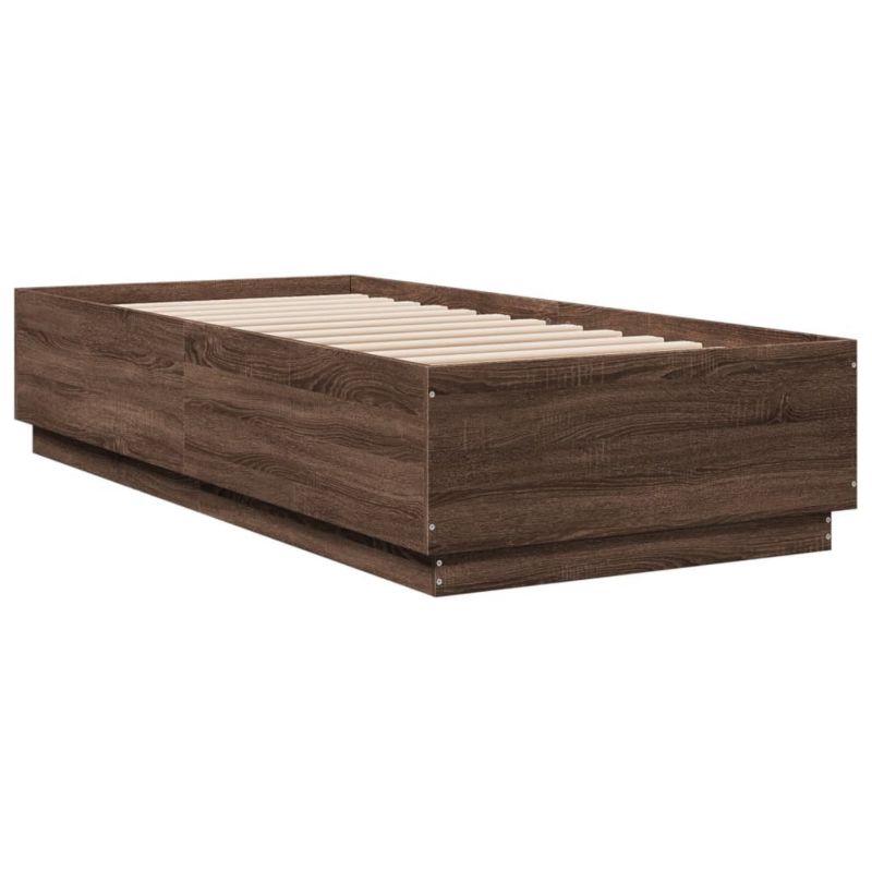 Łóżko drewniane WaszeMeble 100x200 cm brązowy WM-3209631 1 szt.