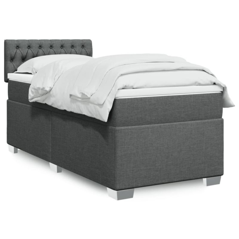 Łóżko kontynentalne WaszeMeble 90x190 cm ciemnoszara WM-3285751 1 szt.