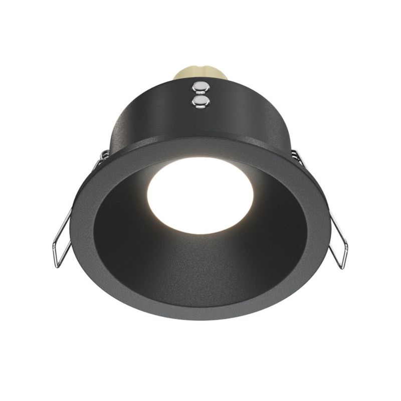 Oprawa sufitowa wpuszczana Maytoni Zoom łazienkowa czarna 1 x GU10 x 50W IP65 wym: 4,5 x 8,5 x 8,5 cm okrągła - 1 szt.