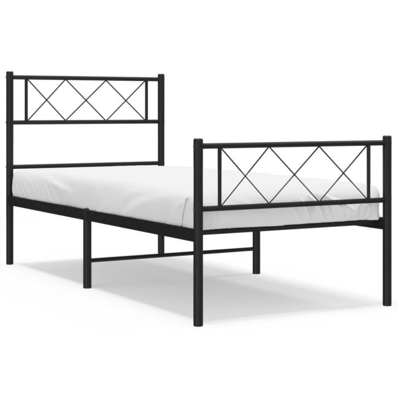 Łóżko metalowe WaszeMeble 75x190 cm czarna WM-372285 1 szt.