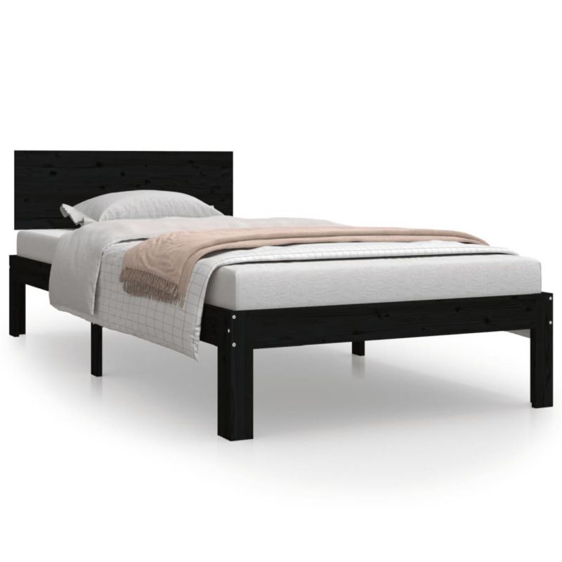 Łóżko drewniane WaszeMeble 90x200 cm czarna WM-810484 1 szt.