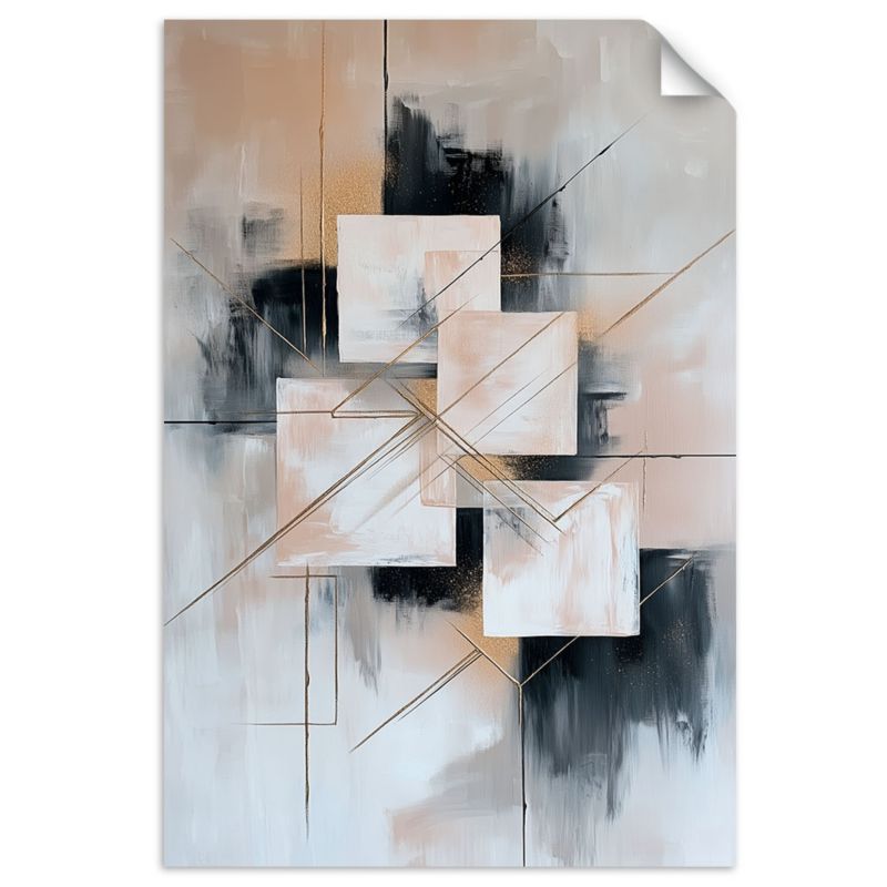 Naklejka na ścianę do salonu sypialni Feeby Abstrakcja Geometryczne Kwadraty 70x100cm 1szt