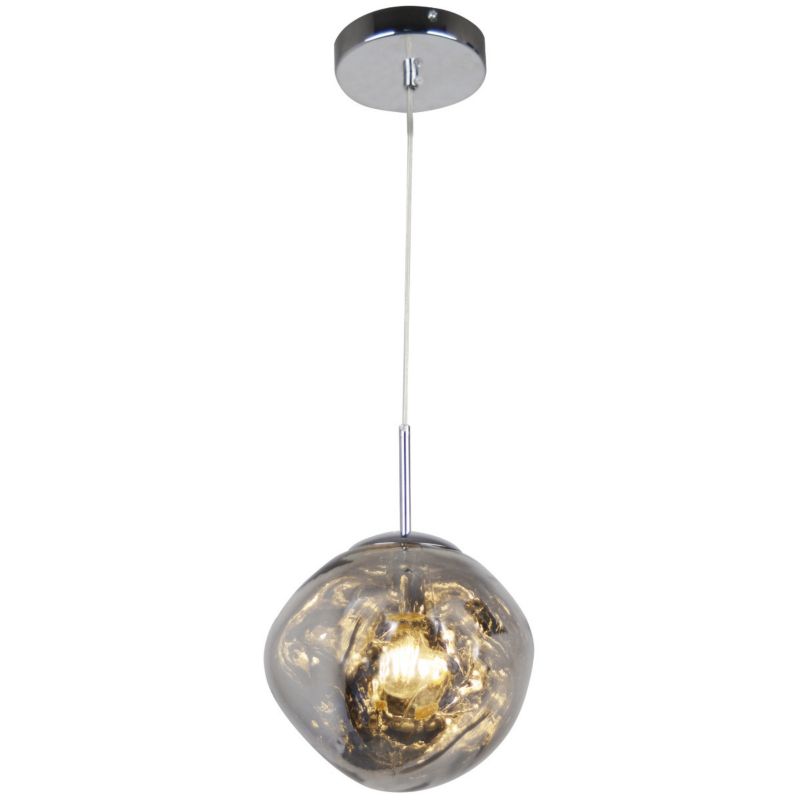 Lampa wisząca Polux Parma chromowanane szkło-chromowana wym: 120 x 28 x 28 cm 1xE27 x 12W 1 szt.