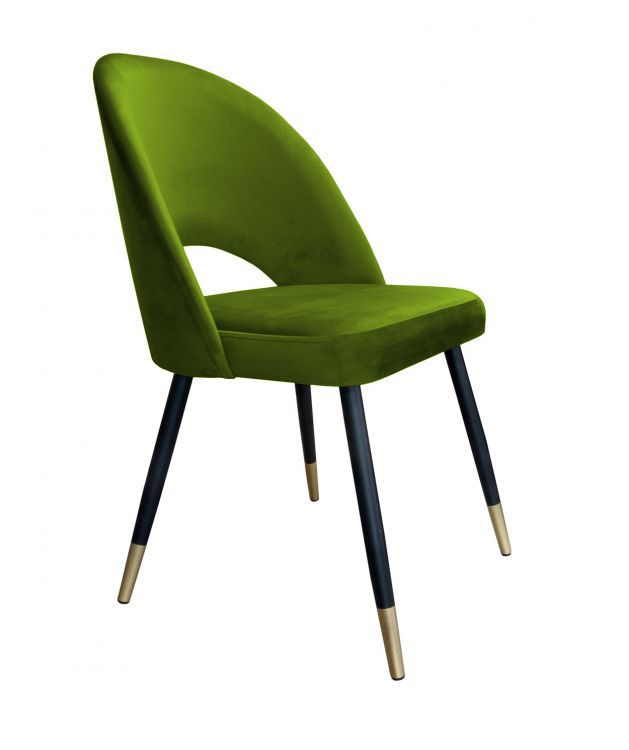 Krzesło ISKAR BL VELVET GOLD oliwkowe ATOS 1 szt.