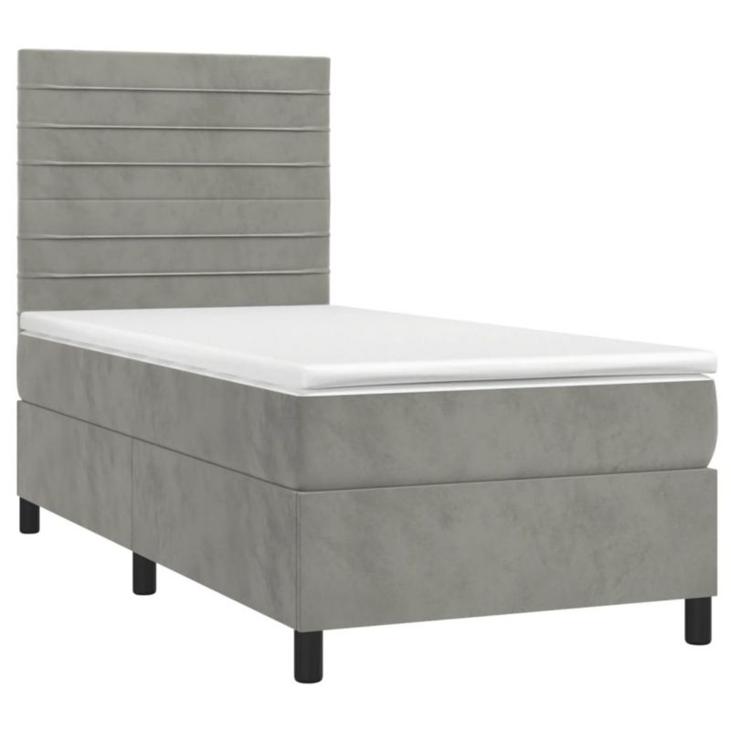 Łóżko kontynentalne WaszeMeble 80x200 cm szare WM-3136149 1 szt.
