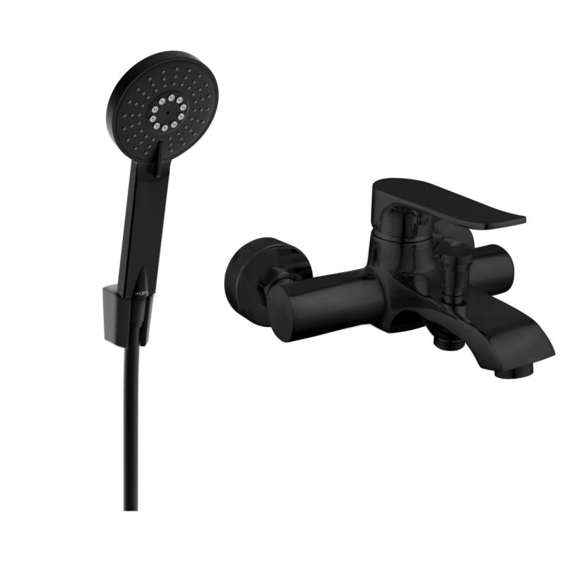Bateria wannowa z zestawem prysznicowym Mexen Pecos czarna 7273R40-70 1 szt.