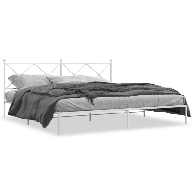 Łóżko metalowe WaszeMeble 193x203 cm biała WM-376557 1 szt.