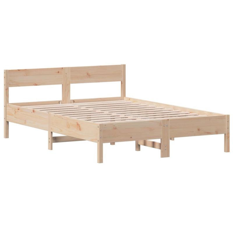 Łóżko drewniane WaszeMeble 160x200 cm brązowe WM-842742 1 szt.