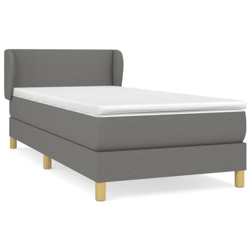 Łóżko kontynentalne WaszeMeble 90x200 cm ciemnoszara WM-3126614 1 szt.