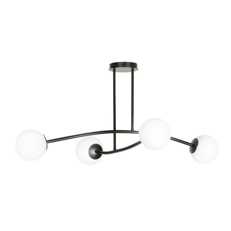 Żyrandol Emibig Halldor czarno-biały wym: 60 x 108 x 108 cm 4xE14 x 10W 1 szt.