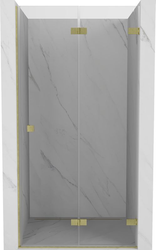 Drzwi prysznicowe składane Mexen Lunar-F złote szczotkowane 75x200 cm 1 szt.