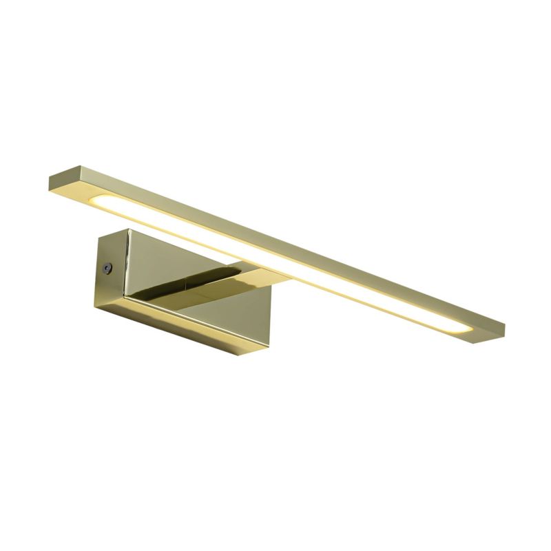 Kinkiet ścienny Light Prestige Isla złoto-biały LED 12W 3000K 840lm IP44 wym: 5,5 x 41 x 14 cm - 1 szt.