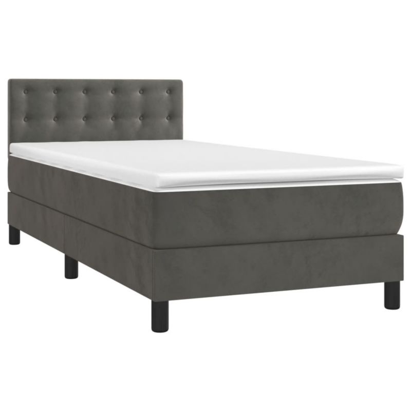 Łóżko kontynentalne WaszeMeble 90x190 cm szary WM-3134616 1 szt.