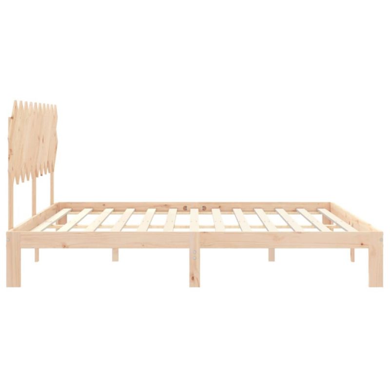 Łóżko drewniane WaszeMeble 200x200 cm brązowe WM-3193746 1 szt.