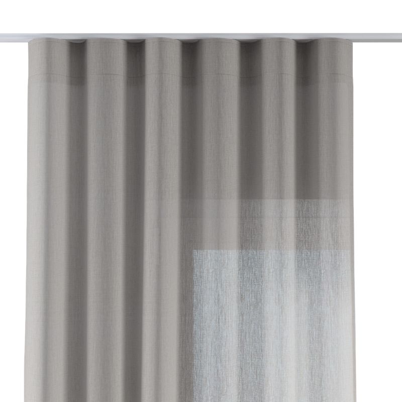 Zasłona na taśmie wave 130 x 260 cm Dekoria jasno beżowy 1 szt.