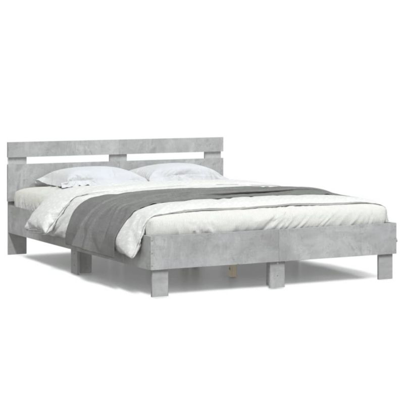 Łóżko drewniane WaszeMeble 150x200 cm szarość WM-3207542 1 szt.