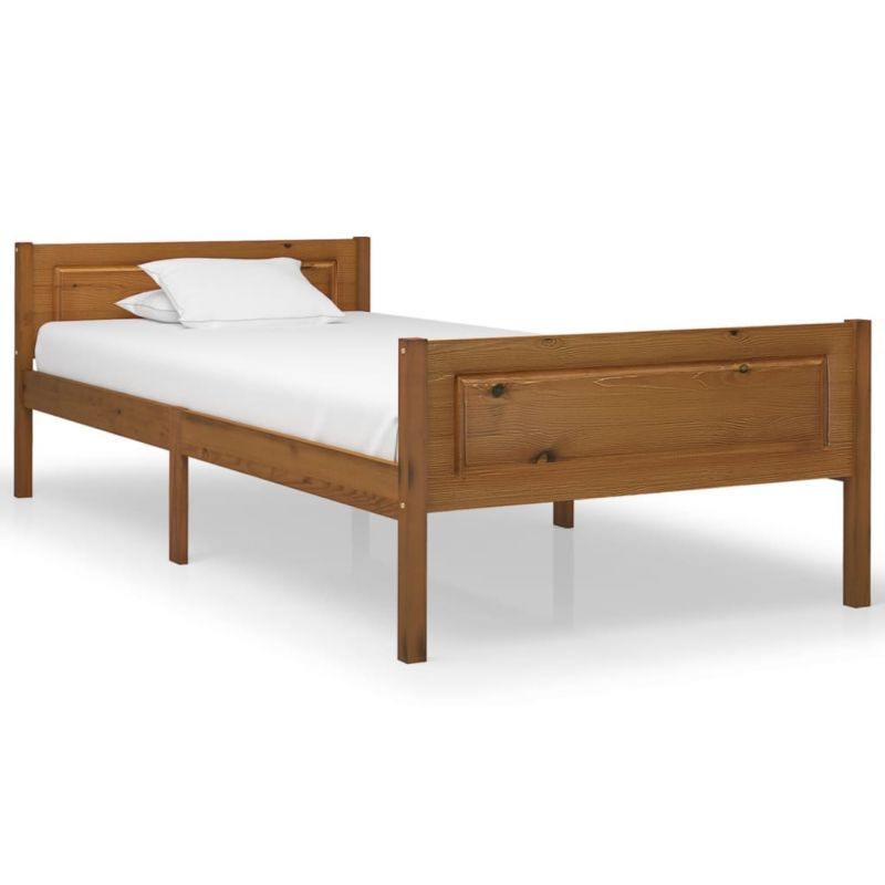 Łóżko drewniane WaszeMeble 90x200 cm brązowe WM-322110 1 szt.