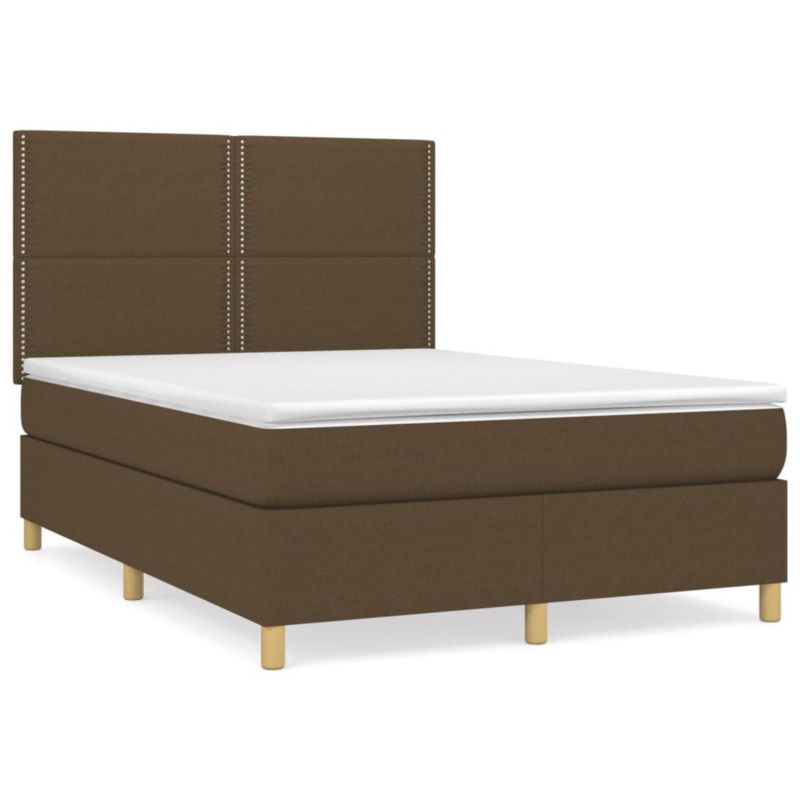 Łóżko kontynentalne WaszeMeble 140x190 cm brązowe WM-3142252 1 szt.